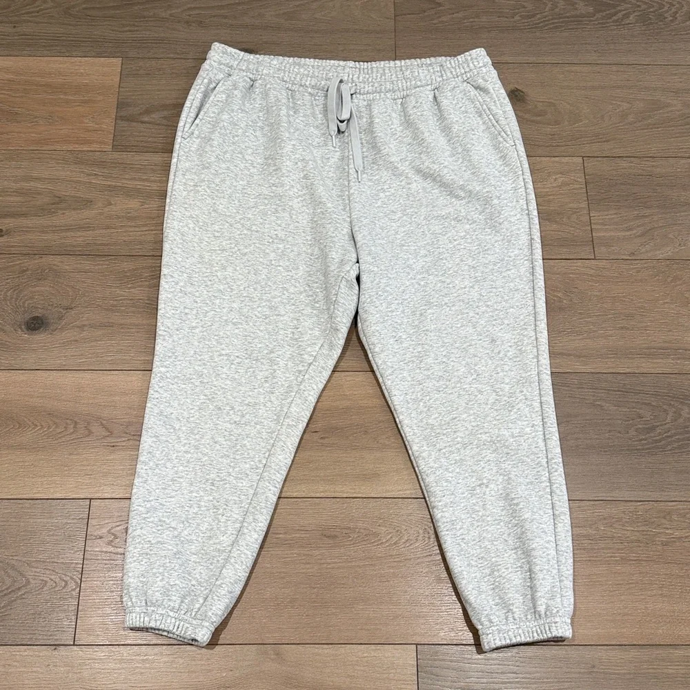 FABELTICS Light Grey‎ Heather Justin Sweatpant Cozy Fleece Jogger Pants Size 1X